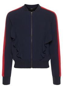 name it, M&auml;dchen R&uuml;schen Strickjacke, Dunkelblau / Rot