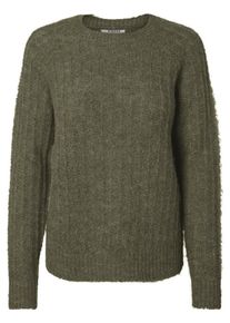 Pieces, Damen Pullover, Oliv