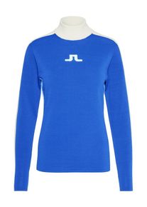 J. Lindeberg J.Lindeberg, Damen Pullover 'Adia Cashmere Coolmax', Blau / Wei&szlig;