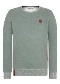 Naketano, Herren Sweatshirt 'Geschichtenerz&auml;hler', Graumeliert / Pastellgr&uuml;n