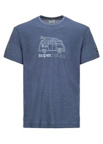 super.natural, Herren T-Shirt, Blaumeliert / Wei&szlig;