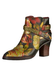 Laura Vita, Damen Stiefelette, Hellgr&uuml;n / Pastellrot / Schwarz