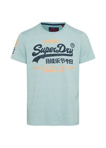 Superdry, Herren T-Shirt 'PREMIUM GOODS DUO', Blau / Mint / Orange