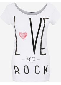 Trueprodigy, Damen T-Shirt 'Gabrielle', Schwarz / Wei&szlig;