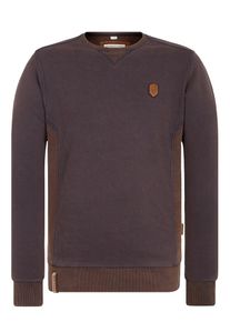 Naketano, Herren Sweatshirt, Dunkelblau / Braunmeliert