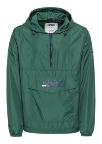 Tommy Jeans, Herren Anorak 'TJM POP OVER ANORAK', Dunkelblau / Dunkelgr&uuml;n / Rot / Wei&szlig;