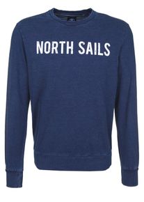 North Sails, Herren Sweatshirt, Dunkelblau / Wei&szlig;
