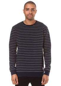 Cleptomanicx, Herren Interstripe Sweatshirt, Navy / Wei&szlig;