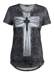 Trueprodigy, Damen T-Shirt, Schwarzmeliert / Wei&szlig;