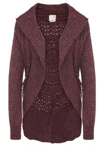 Khujo, Damen Strickjacke 'AZIZA', Rotviolett