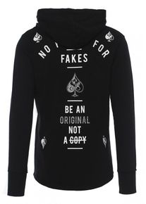 Trueprodigy, Herren Sweatjacke 'Ace of Spades', Schwarz / Wei&szlig;