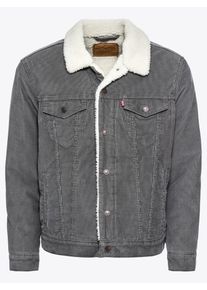 Levi's LEVI'S, Herren Jeansjacke 'TYPE 3 SHERPA TRUCKER', Rauchgrau / Wollwei&szlig;