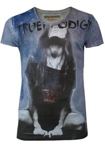 Trueprodigy, Herren T-Shirt 'Beeing Yourself', Dunkelblau / Schwarz