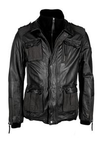 Mustang, Herren Lederjacke 'Henderson-C', Schwarz