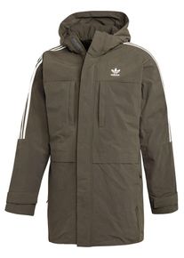 adidas originals, Herren Jacke 'Down', Oliv / Wei&szlig;