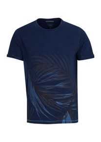 Camel Active, Herren T-Shirt, Himmelblau / Blaumeliert / Basaltgrau