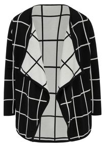 Emilia Lay, Damen Strickjacke, Schwarz / Wei&szlig;