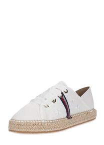 Tommy Hilfiger, Damen Halbschuhe 'FLAT ESPADRILLE CORPORATE RIBBON', Wei&szlig;