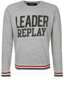 Replay, Herren Sweatshirt, Graumeliert