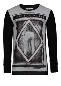 Trueprodigy, Herren Shirt 'Trouble Maker', Schwarz / Wei&szlig;