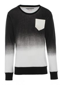 Trueprodigy, Herren Sweatshirt 'Gomorrah', Schwarz / Wei&szlig;