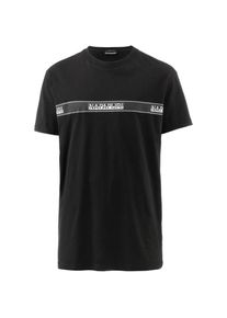 Napapijri, Herren T-Shirt, Schwarz / Wei&szlig;