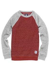 Element, Herren Meridian Block Crew Sweatshirt, Grau / Rot