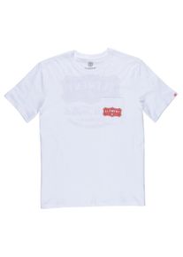 Element, Herren T-Shirt 'Hide Pocket', Pastellrot / Wei&szlig;