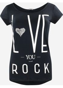 Trueprodigy, Damen T-Shirt 'Gabrielle', Schwarz / Wei&szlig;