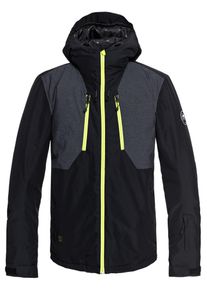 Quiksilver, Herren Snowboardjacke 'Raft', Neongelb / Dunkelgrau / Schwarz