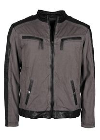 Mustang, Herren Lederjacke 'Pedro', Grau / Anthrazit