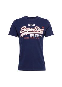 Superdry, Herren T-Shirt 'VINTAGE LOGO ENTRY TEE', Blau / Wei&szlig;