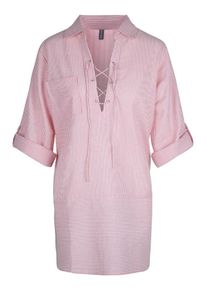 Lingadore, Damen Tunika 'Mae/Iris', Pastellrot / Wei&szlig;