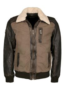 Maze, Herren Mixjacke 'Pacos', Beige / Schwarz