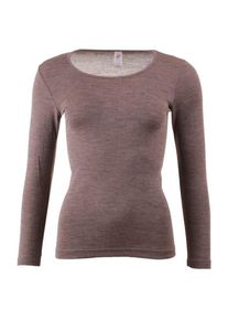 Engel Unterhemd L/S Merinounterwäsche Women (Größe 34/36 |braun)