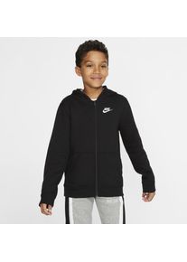 Nike Sportswear Club Hoodie mit durchgehendem Reißverschluss für ältere Kinder - Schwarz