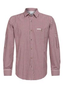 Stockerpoint, Herren Hemd 'Campos3', Bordeaux / Wei&szlig;