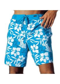 s.Oliver RED LABEL, Herren Badeshorts, s.Oliver, Neonblau / Weiß