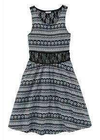 Petite Fleur Kids, Mädchen Kleid für Mädchen, Schwarz / Weiß