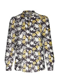Jacques Britt, Damen Stehkragenbluse, Gelb / Schwarz / Weiß