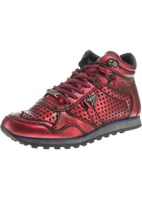 CETTI, Damen Sneakers, Basaltgrau / Hellrot / Schwarz