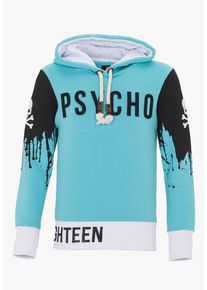 PLUS EIGHTEEN, Herren Pullover, Türkis / Schwarz