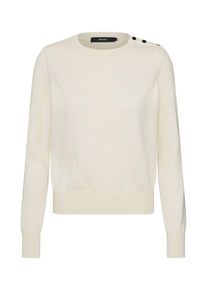 Véro Moda VERO MODA, Damen Pullover 'VMMILDA LS O-NECK BUTTON BLOUSE BOO', Creme