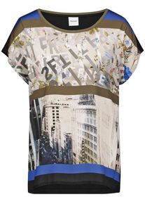 Taifun, Damen T-Shirt, Beige / Blau / Khaki / Schwarz