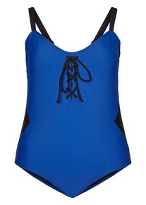 JUNAROSE, Damen Badeanzug, Blau / Schwarz