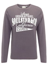 Soulstar, Herren Longsleeve, Platin / Weiß