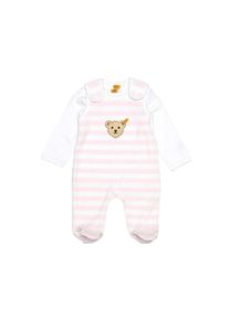 Steiff Collection, Mädchen Strampler & T-Shirt, Pink / Weiß