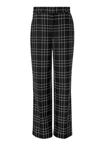 Hallhuber, Damen Bügelfaltenhose, Schwarz / Weiß