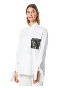 RENÉ LEZARD, Damen Bluse, Silber / Weiß