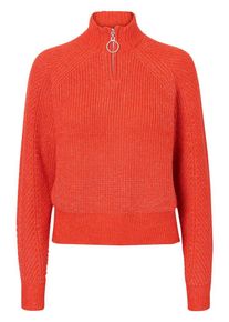 Pieces, Damen Pullover, Orangerot